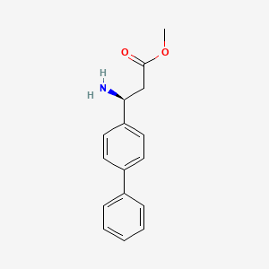 molecular formula C16H17NO2 B1415035 methyl (3S)-3-amino-3-(4-phenylphenyl)propanoate CAS No. 933471-44-4