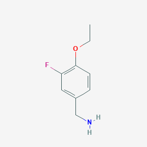 molecular formula C9H12FNO B1415036 (4-Ethoxy-3-fluorophenyl)methanamine CAS No. 1037164-60-5