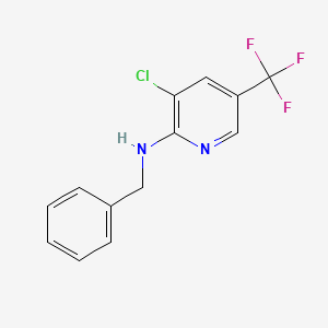 molecular formula C13H10ClF3N2 B1415037 N-Benzyl-3-chloro-5-(trifluoromethyl)-2-pyridinamine CAS No. 1041602-29-2