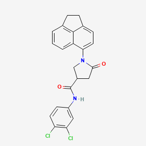 molecular formula C23H18Cl2N2O2 B14150380 N-(3,4-dichlorophenyl)-1-(1,2-dihydroacenaphthylen-5-yl)-5-oxopyrrolidine-3-carboxamide CAS No. 5828-75-1