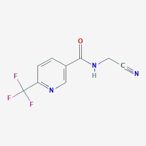 molecular formula C9H6F3N3O B1415040 N-(cyanomethyl)-6-(trifluoromethyl)pyridine-3-carboxamide CAS No. 1092346-02-5