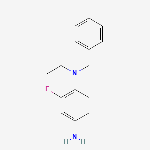 molecular formula C15H17FN2 B1415044 1-N-benzyl-1-N-ethyl-2-fluorobenzene-1,4-diamine CAS No. 1038733-91-3