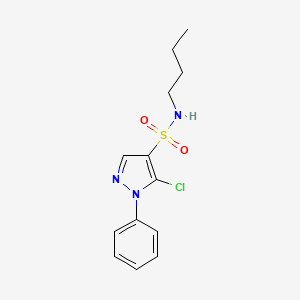 molecular formula C13H16ClN3O2S B14150494 N-butyl-5-chloro-1-phenyl-1H-pyrazole-4-sulfonamide CAS No. 60729-99-9