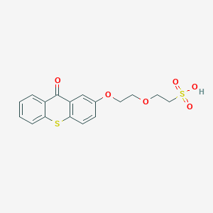 molecular formula C17H16O6S2 B14150511 2-{2-[(9-Oxo-9H-thioxanthen-2-YL)oxy]ethoxy}ethane-1-sulfonic acid CAS No. 86841-03-4