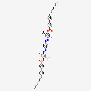 molecular formula C68H78N4O4 B14150525 benzene-1,4-diylbis[(E)diazene-2,1-diyl-5-methyl-2-(propan-2-yl)benzene-4,1-diyl] bis(4'-octylbiphenyl-4-carboxylate) CAS No. 732249-04-6