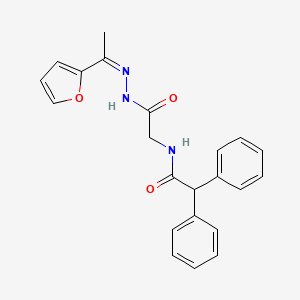molecular formula C22H21N3O3 B14150535 N-[1-Furan-2-yl-eth-(Z)-ylidene-hydrazinocarbonylmethyl]-2,2-diphenyl-acetamide 
