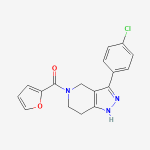 molecular formula C17H14ClN3O2 B14150542 [3-(4-chlorophenyl)-1,4,6,7-tetrahydro-5H-pyrazolo[4,3-c]pyridin-5-yl](furan-2-yl)methanone CAS No. 898796-06-0