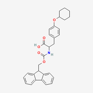 molecular formula C30H31NO5 B14150557 O-Cyclohexyl-N-{[(9H-fluoren-9-yl)methoxy]carbonyl}tyrosine CAS No. 93298-85-2