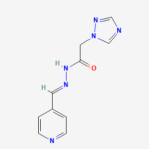 molecular formula C10H10N6O B14150584 N'-[(E)-pyridin-4-ylmethylidene]-2-(1H-1,2,4-triazol-1-yl)acetohydrazide 
