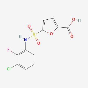 5-[(3-Chloro-2-fluorophenyl)sulfamoyl]furan-2-carboxylic acid