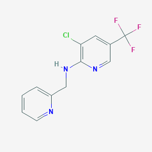 molecular formula C12H9ClF3N3 B1415064 3-chloro-N-(pyridin-2-ylmethyl)-5-(trifluoromethyl)pyridin-2-amine CAS No. 1042515-66-1