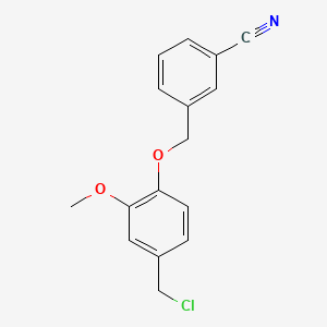 3-[4-(Chloromethyl)-2-methoxyphenoxymethyl]benzonitrile