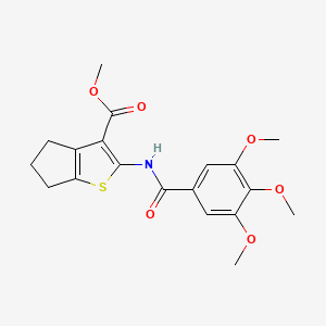 molecular formula C19H21NO6S B14150674 methyl 2-{[(3,4,5-trimethoxyphenyl)carbonyl]amino}-5,6-dihydro-4H-cyclopenta[b]thiophene-3-carboxylate CAS No. 300676-40-8