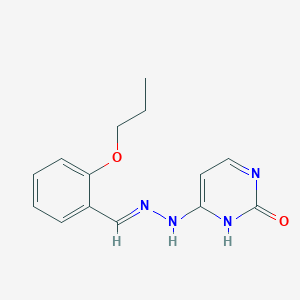molecular formula C14H16N4O2 B14150693 (4E)-4-[(2E)-(2-propoxybenzylidene)hydrazinylidene]-3,4-dihydropyrimidin-2(1H)-one 