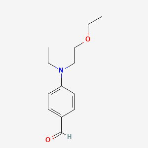 B1415070 4-((2-Ethoxyethyl)(ethyl)amino)benzaldehyde CAS No. 21635-78-9