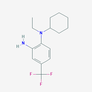 molecular formula C15H21F3N2 B1415074 N1-Cyclohexyl-N1-ethyl-4-(trifluoromethyl)benzene-1,2-diamine CAS No. 1039998-93-0