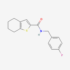 molecular formula C16H16FNOS B14150787 N-[(4-fluorophenyl)methyl]-4,5,6,7-tetrahydro-1-benzothiophene-2-carboxamide CAS No. 778617-62-2