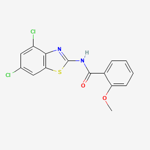 molecular formula C15H10Cl2N2O2S B14150831 N-(4,6-dichlorobenzo[d]thiazol-2-yl)-2-methoxybenzamide CAS No. 912770-64-0