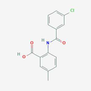 molecular formula C15H12ClNO3 B1415086 2-(3-Chlorobenzamido)-5-methylbenzoic acid CAS No. 1040084-50-1