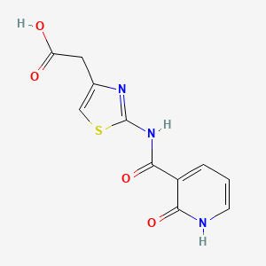 molecular formula C11H9N3O4S B1415087 (2-{[(2-Oxo-1,2-dihydropyridin-3-yl)carbonyl]amino}-1,3-thiazol-4-yl)acetic acid CAS No. 1019115-39-9