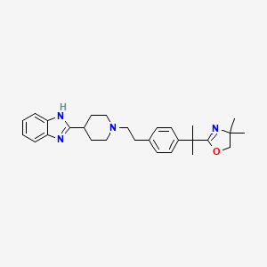 B1415089 2-[2-[4-[2-[4-(1H-benzimidazol-2-yl)piperidin-1-yl]ethyl]phenyl]propan-2-yl]-4,4-dimethyl-5H-1,3-oxazole CAS No. 202189-81-9