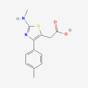 molecular formula C13H14N2O2S B1415090 (2-Methylamino-4-p-tolyl-thiazol-5-yl)-acetic acid CAS No. 1019107-98-2