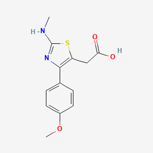 molecular formula C13H14N2O3S B1415091 [4-(4-Methoxy-phenyl)-2-methylamino-thiazol-5-yl]-acetic acid CAS No. 1019107-99-3