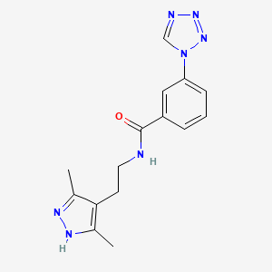 molecular formula C15H17N7O B14150972 N-[2-(3,5-Dimethyl-1H-pyrazol-4-yl)ethyl]-3-(1H-tetrazol-1-yl)benzamide CAS No. 606134-47-8