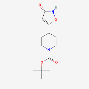 molecular formula C13H20N2O4 B1415100 tert-Butyl 4-(3-hydroxyisoxazol-5-yl)piperidine-1-carboxylate CAS No. 782493-42-9