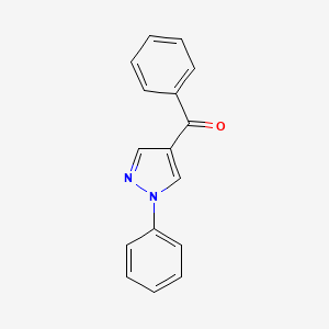 molecular formula C16H12N2O B14151007 Methanone, phenyl(1-phenyl-1H-pyrazol-4-yl)- CAS No. 3968-48-7