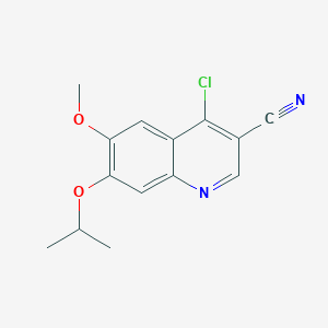 molecular formula C14H13ClN2O2 B1415102 4-氯-7-异丙氧基-6-甲氧基喹啉-3-碳腈 CAS No. 741276-43-7