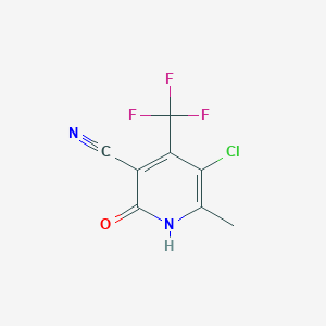 molecular formula C8H4ClF3N2O B1415109 5-Chloro-2-hydroxy-6-methyl-4-(trifluoromethyl)nicotinonitrile CAS No. 1092352-68-5