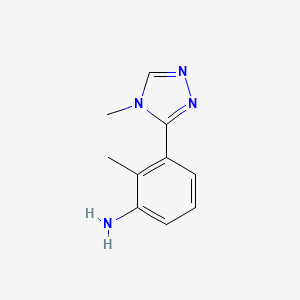 molecular formula C10H12N4 B1415114 2-Methyl-3-(4-methyl-4H-1,2,4-triazol-3-YL)aniline CAS No. 933918-98-0