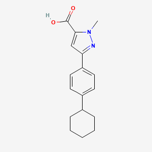 5-(4-Cyclohexylphenyl)-2-methylpyrazole-3-carboxylic acid
