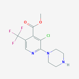 Methyl 3-chloro-2-piperazino-5-(trifluoromethyl)isonicotinate