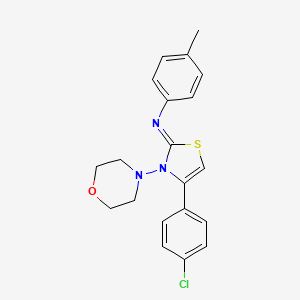 molecular formula C20H20ClN3OS B14151277 (2Z)-4-(4-Chlorophenyl)-N-(4-methylphenyl)-3-(morpholin-4-yl)-1,3-thiazol-2(3H)-imine CAS No. 1049203-64-6