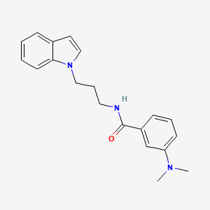 molecular formula C20H23N3O B14151307 3-(dimethylamino)-N-(3-indol-1-ylpropyl)benzamide CAS No. 878102-00-2