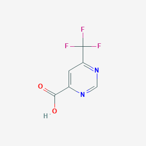 molecular formula C6H3F3N2O2 B1415133 6-(Trifluoromethyl)pyrimidine-4-carboxylic acid CAS No. 933721-99-4