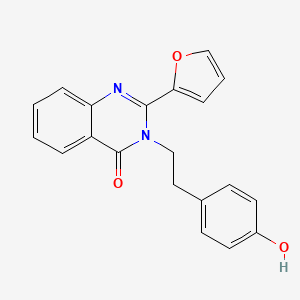 molecular formula C20H16N2O3 B14151343 2-(Furan-2-yl)-3-[2-(4-hydroxyphenyl)ethyl]quinazolin-4-one CAS No. 903590-09-0