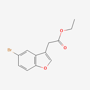 molecular formula C12H11BrO3 B1415138 Ethyl 2-(5-bromobenzofuran-3-yl)acetate CAS No. 200204-85-9