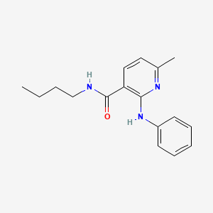 molecular formula C17H21N3O B14151391 Nicotinamide, 2-anilino-N-butyl-6-methyl- CAS No. 78593-78-9