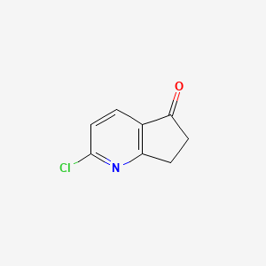 molecular formula C8H6ClNO B1415147 2-Chloro-6,7-dihydro-5H-cyclopenta[B]pyridin-5-one CAS No. 1092301-56-8
