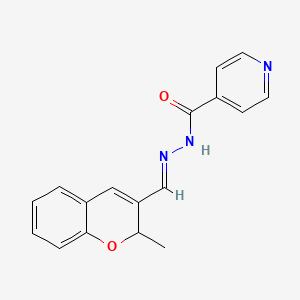molecular formula C17H15N3O2 B14151703 N'-[(E)-(2-methyl-2H-chromen-3-yl)methylidene]pyridine-4-carbohydrazide 