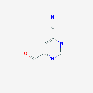 molecular formula C7H5N3O B141518 6-Acetylpyrimidine-4-carbonitrile CAS No. 155806-83-0
