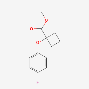 molecular formula C12H13FO3 B1415200 Methyl 1-(4-fluorophenoxy)cyclobutanecarboxylate CAS No. 1924165-81-0