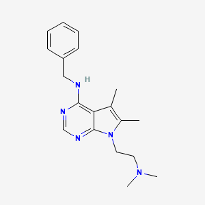 molecular formula C19H25N5 B14152054 N-benzyl-7-[2-(dimethylamino)ethyl]-5,6-dimethyl-7H-pyrrolo[2,3-d]pyrimidin-4-amine CAS No. 903195-47-1