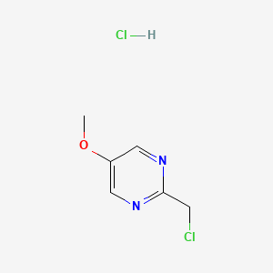 molecular formula C6H8Cl2N2O B1415216 2-(Chloromethyl)-5-methoxypyrimidine hydrochloride CAS No. 1459748-96-9