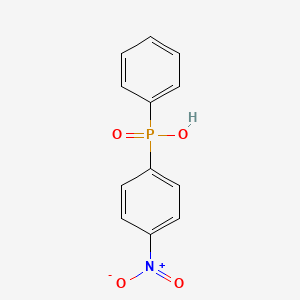 molecular formula C12H10NO4P B14152160 Phosphinic acid, (p-nitrophenyl)phenyl- CAS No. 5435-78-9