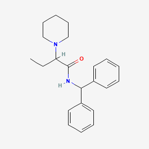 molecular formula C22H28N2O B14152329 N-(Diphenylmethyl)-alpha-ethyl-1-piperidineacetamide CAS No. 37390-25-3