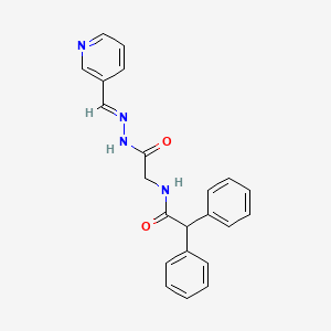 molecular formula C22H20N4O2 B14152449 N-[2-oxo-2-[2-(3-pyridinylmethylidene)hydrazinyl]ethyl]-2,2-diphenylacetamide 